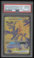 2021 Pokemon Sm BSP Pr-P&Z Gx Premium Coll. Fa/Pikachu & Zkrm. Gx 10 PSA #SM248