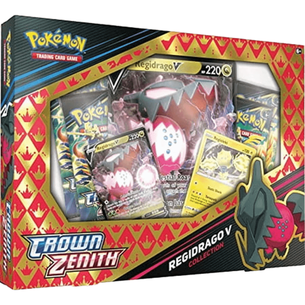 Pokémon TCG: Crown Zenith – Regidrago V Collection Box with Promo Cards & Booster Packs